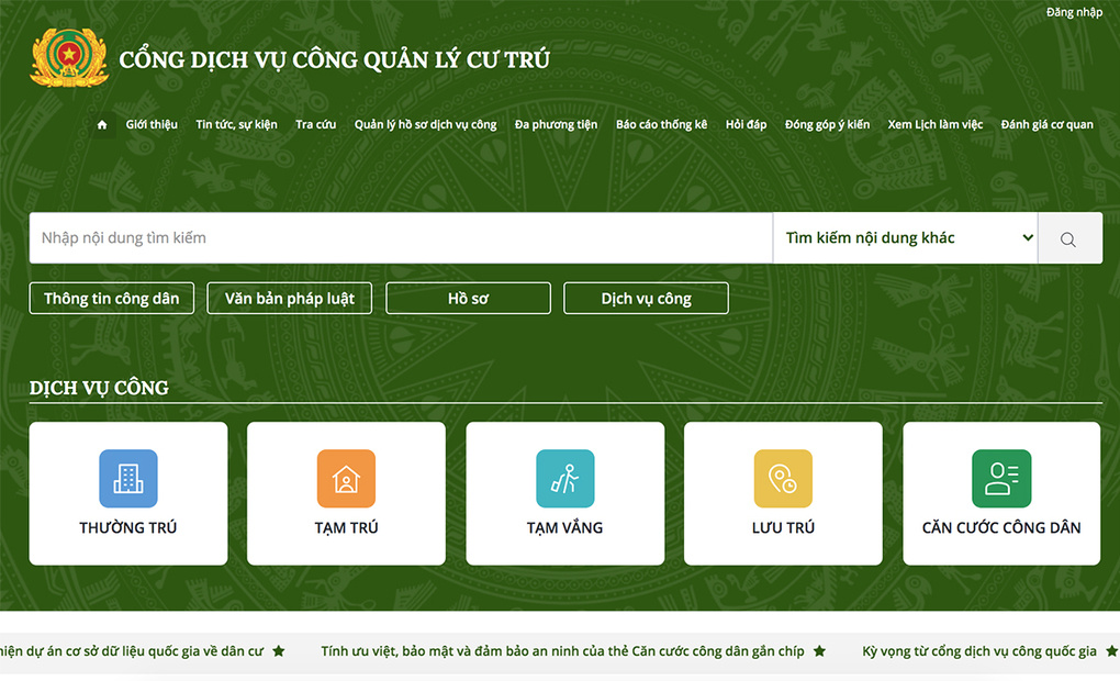 Hướng dẫn đăng ký thường trú, tạm trú online