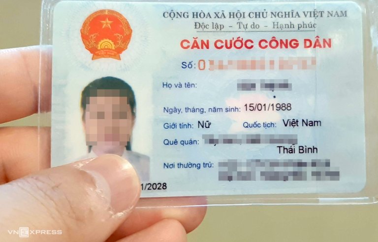 Thẻ Căn cước công dân gắn chip sử dụng song ngữ Anh - Việt