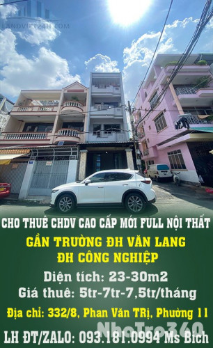 CHO THUÊ CHDV CAO CẤP MỚI FULL NỘI THẤT GẦN TRƯỜNG ĐH VĂN LANG, ĐH CÔNG NGHIỆP…P.11