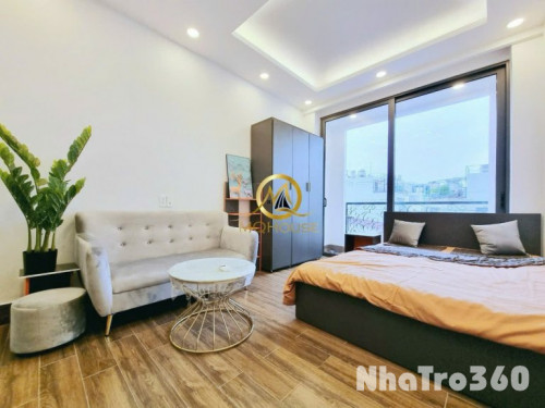 Cho thuê căn hộ studio ban công, Q10, gần Vạn Hạnh Mall, Vòng xoay Dân Chủ, Tòa nhà Viettel