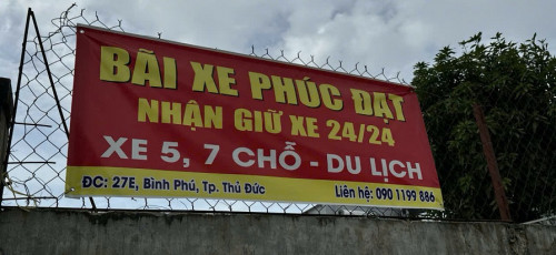 Dịch vụ bãi giữ xe ô tô 24/24 tại Bình Phú, TP Thủ Đức, TP HCM