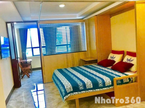 Studio full nội thất 2 giường ngủ, cửa sổ thoáng tại 17A Nguyễn Văn Linh, Bình Thuận