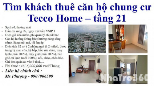 Cần cho thuê căn hộ chung cư tầng cao