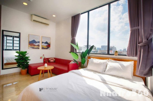 Studio ban công cửa sổ view siu đẹp - full nội thất - 40m2 - ko chung chủ