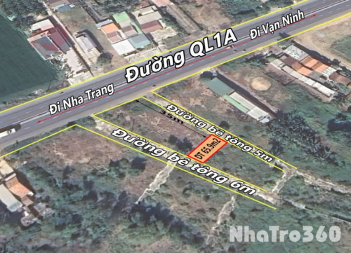 Bán đất Ninh An Ninh Hoà Nam Vân Phong cách đường Ql1A chỉ 30m giá 450 triệu