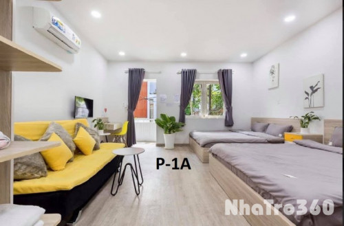 Cho thuê căn hộ studio Q1, ban công, tách bếp, gần chợ Tân Định, CV Lê Văn Tám