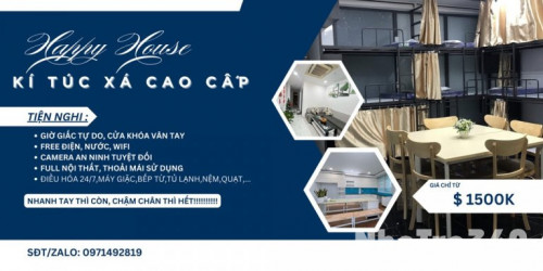 Kí túc xá cao cấp- sạch sẽ- tiện nghi