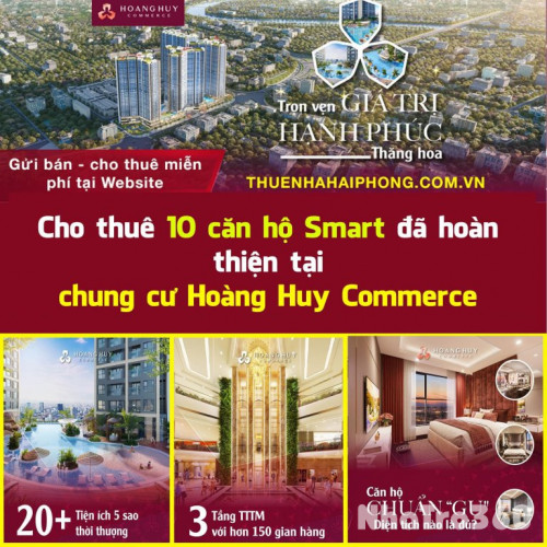 [For rent Hoàng Huy Commerce] CHO THUÊ CĂN 1,5 Phòng ngủ  FULL ĐỒ SIÊU XINH GIÁ 10tr /THÁNG