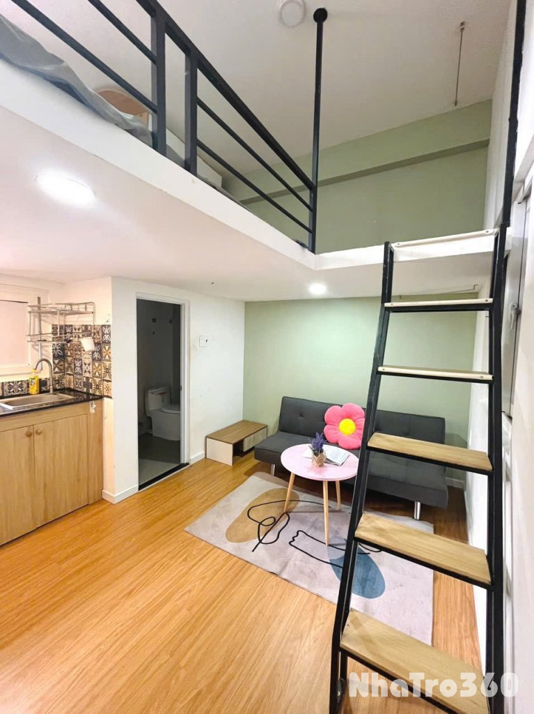 Cho thuê căn hộ Duplex (có gác), Q1, đường Cô Giang, gần ĐH Văn Lang, Cầu Ông Lãnh, CV 23/9