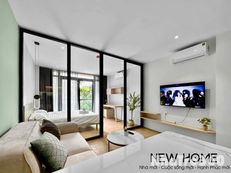 🔥🔥 CHO THUÊ CĂN HỘ 1 PHÒNG NGỦ GẦN CHỢ BÀU CÁT, BAN CÔNG THOÁNG MÁT 🍎