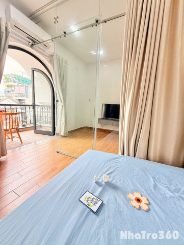 🏡 1PN – Ban công lớn – Full nội thất – Có thang máy | Gần Sân bay – Công viên Hoàng Văn Thụ – Etown  Căn hộ 1PN full nội thất