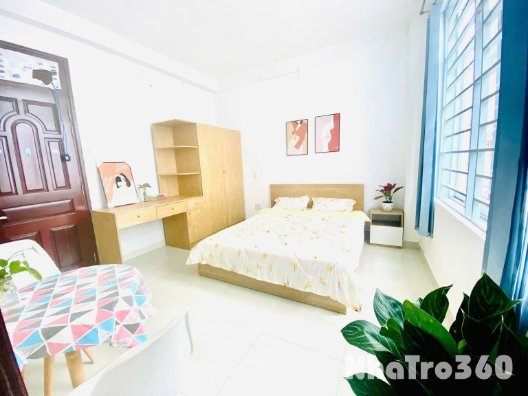 Cho thuê căn studio tách bếp cửa sổ thoáng Q1, gần chợ Thái Bình, nhà khách Phương Nam, Nowzone,...