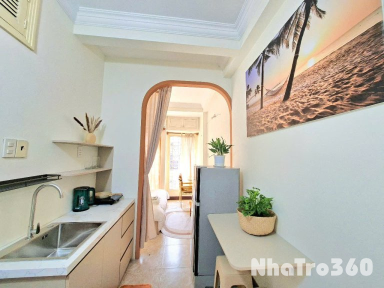 Studio tách bếp full nội thất Q1, gần chợ Bến Thành, Bùi Viện, Pullman, cầu Nguyễn Văn Cừ, cầu Ông Lãnh,...