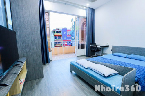Cho thuê Studio ban công lớn siêu thoáng Q1, gần cầu Nguyễn Văn Cừ, Đh Sài Gòn, Đh KHTN, Đh Sư Phạm, Nowzone,...