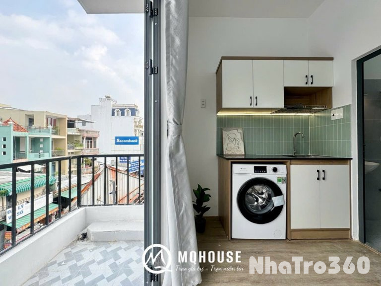 CHO THUÊ 1PN CÓ BAN CÔNG FULL NỘI THẤT GẦN SÂN BAY