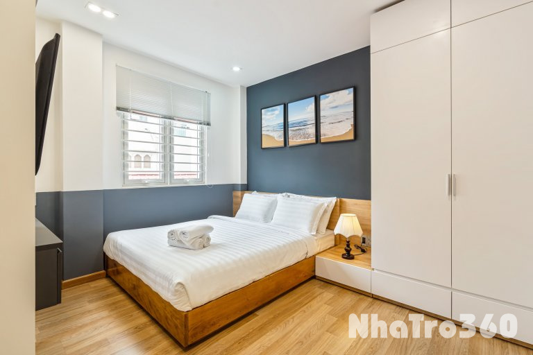 Cho thuê căn hộ ban công, Q1, Đường Nguyễn Bỉnh Khiêm, gần Cầu Thị Nghè, Thảo Cầm Viên, CV Lê Văn Tám