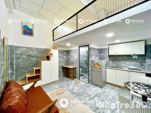 Căn hộ gác full nội thất rộng rãi 40m2 mới xây100%