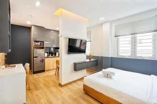 Cho thuê căn hộ 1PN 1PK Q1, gần vòng xoay ĐBP, Thảo Cầm Viên, ĐH KHXH&NV, ĐH Y Dược,...