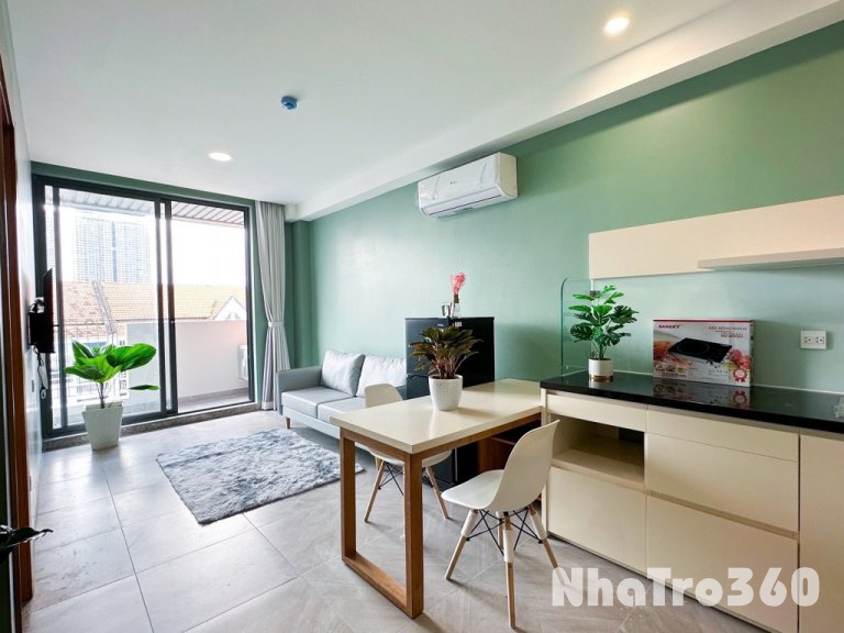 Căn Hộ 1PN + 1PK Full Nội Thất Ban Công Sân Bay