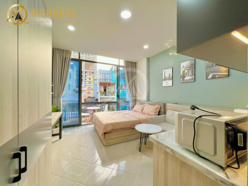 Studio ban công máy giặt riêng, gần chợ Bến Thành, Pullman, cầu Ông Lãnh, Bùi Viện,...