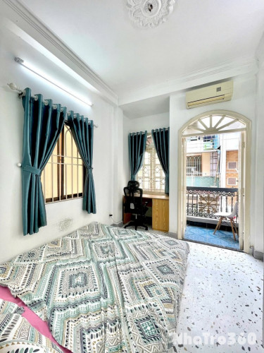 Cho thuê căn hộ ban công, Q3, Đường Đình Chiễu, gần ĐH Sài Gòn, Công Viên 23/9, chợ Hồ Thị Kỷ
