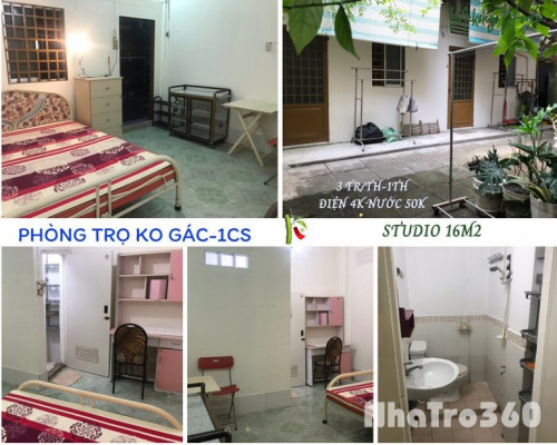 Phòng trọ đơn (giường,tủ lạnh) sân vườn rộng, gần hồ Xán Thổi, XVNT (2,8tr/th)