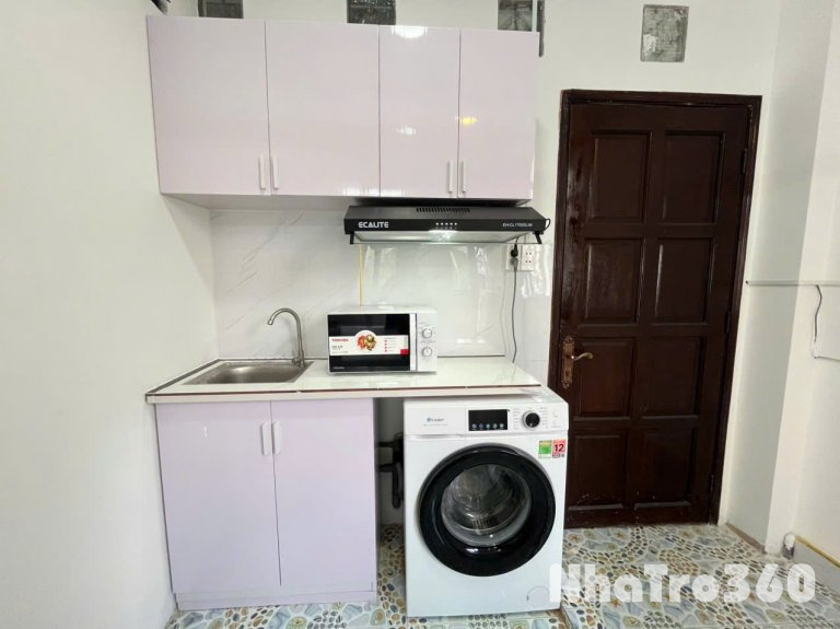 Cho thuê căn 1PN - ban công - máy giặt riêng, gần Vạn Hạnh Mall, cầu vượt 3/2, Đh Bách Khoa, Đh Huflit,...