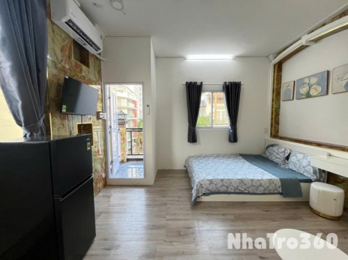 Cho thuê căn 1PN - ban công - máy giặt riêng, gần Vạn Hạnh Mall, cầu vượt 3/2, Đh Bách Khoa, Đh Huflit,...