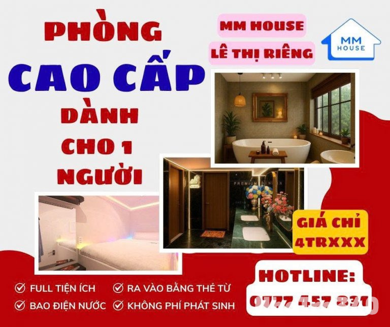 PHÒNG 1 NGƯỜI LÊ THỊ RIÊNG Q.1, NT TIỆN NGHI