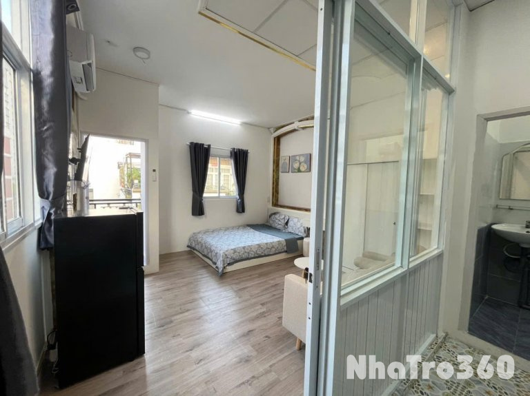 Cho thuê căn 1PN - ban công - máy giặt riêng, gần Vạn Hạnh Mall, cầu vượt 3/2, Đh Bách Khoa, Đh Huflit,...