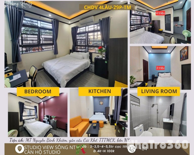 Phòng trọ đơn (giường,tủ lạnh)gần cầu CK