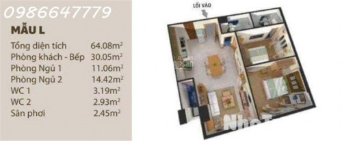 Cho thuê căn hộ 2PN tạii HQC 35 Hồ Học Lãm, Bình Tân 6 triệu. Nhà mới 100% ở ngay