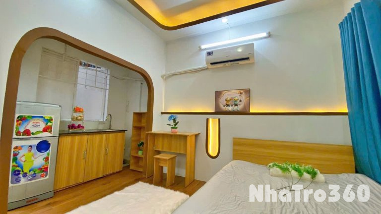 Cho thuê phòng studio tách bếp 40m2 full nội thất đường Bàu Cát gần ngã tư Bảy Hiền.