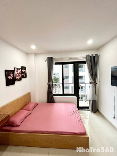 Cho thuê căn hộ 1PN, ban công, Q10, đường Thành Thái, gần ĐH Kinh Tế, ĐH Y Khoa, Vạn Hạnh Mall
