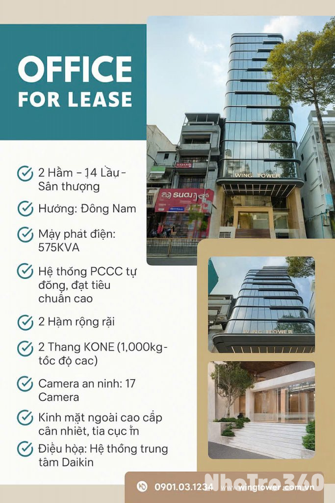 CHO THUÊ VĂN PHÒNG CAO CẤP – WINGS TOWER