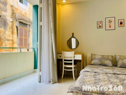Cho thuê studio ban công lớn Q1, gần chợ Bến Thành, Bitexco, ngã sáu Phù Đổng, công viên 23/9,....