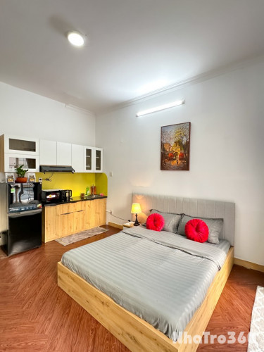 Cho thuê studio ban công full nội thất, gần chợ Bến Thành, Bitexco, cầu Ông Lãnh, Pullman