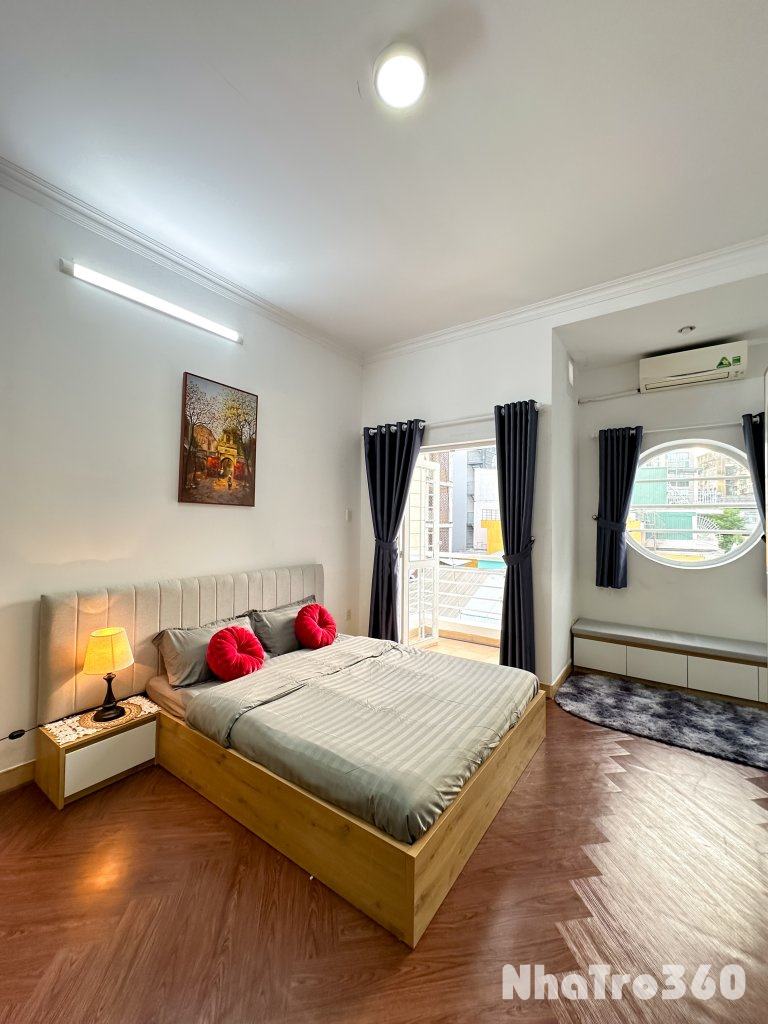 Cho thuê studio ban công full nội thất, gần chợ Bến Thành, Bitexco, cầu Ông Lãnh, Pullman