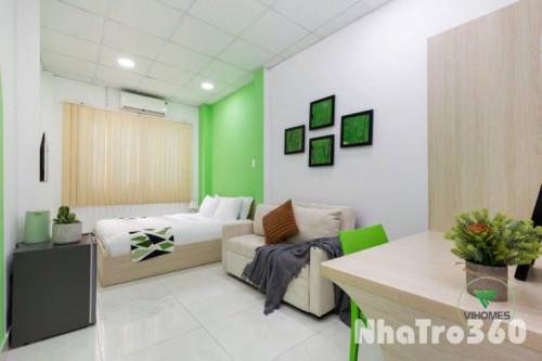 Cho thuê căn hộ ban công, Q4, Đường Bến Vân Đồn, gần ĐH Luật, ĐH Nguyễn Tất Thành, Chợ Xóm Chiếu