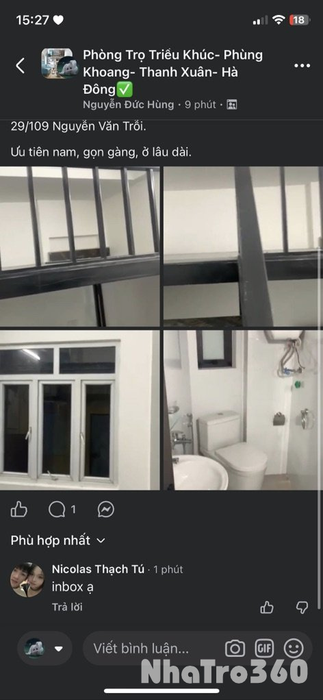 Tìm bạn ở ghép ( 1-2) người chi phí khoảng 1.5 tr