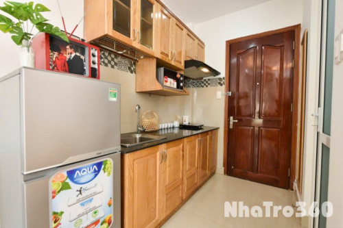 Cho thuê căn hộ Studio Ban công thoáng Q1 gần công an Thành Phố, cầu Nguyễn Văn Cừ, Nowzone