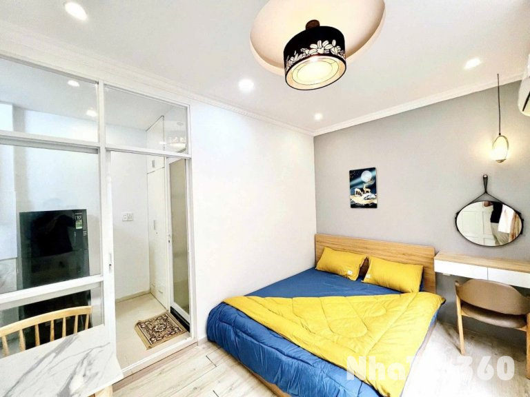 Cho thuê phòng trọ 1PN, full nội thất Q1, ngay cầu Ba Son, Bitexco, bến Bạch Đằng, phố đi bộ…