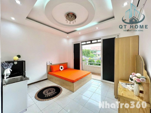 Cho thuê căn Studio Ban công ngay chân cầu Nguyễn Văn Cừ, gần Nowzone, Đh Sài Gòn, Đh Sư Phạm, Đh KHTN…