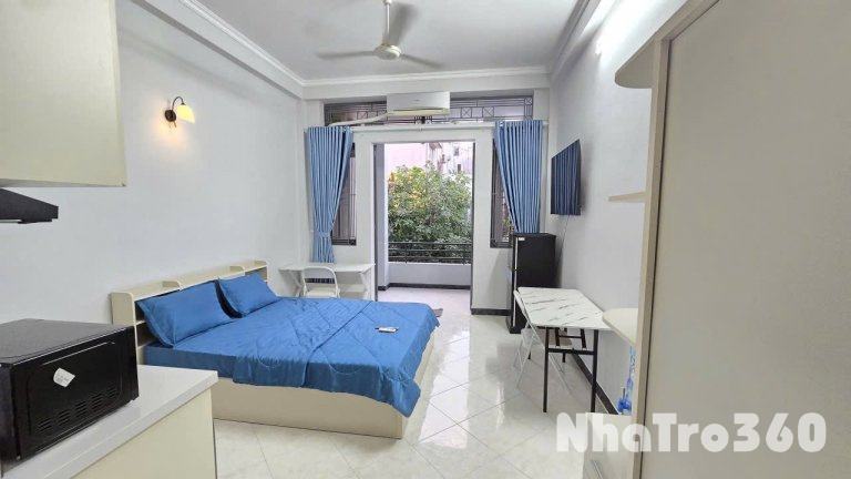 Cho thuê căn Studio ban công Q1, gần cầu Ba Son, Thảo Cầm Viên, chợ Bến Thành, vòng xoay Điện Biên Phủ