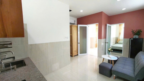 Cho thuê căn hộ 2PN, ban công, Q4, Đường Lê Văn Linh, gần ĐH Luật, ĐH Nguyễn Tất Thành, Chợ Xóm Chiếu