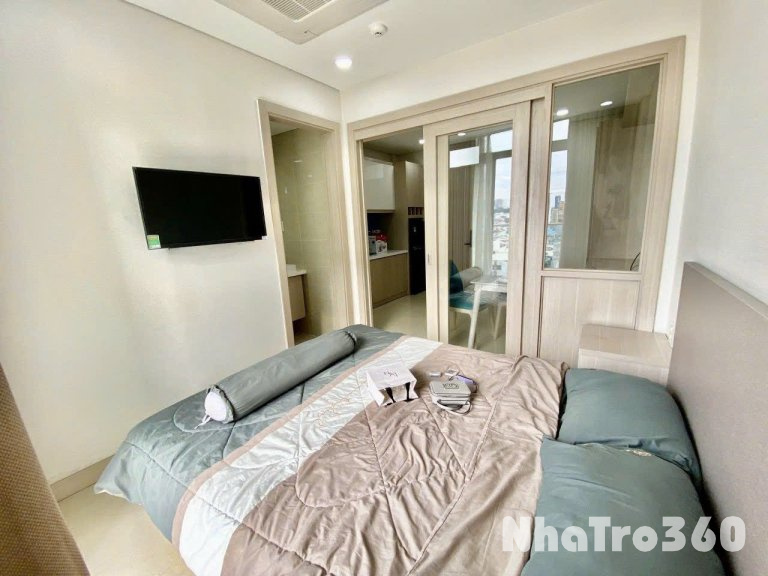 Cho thuê căn hộ 1PN, Q1, đường Trần Hưng Đạo, gần ĐH Văn Lang, Công Viên 23 Tháng 9, cầu Nguyễn Văn Cừ