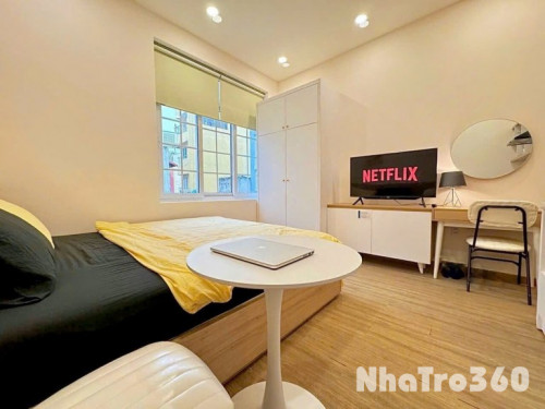 Cho thuê studio quận 1, full nội thất, cửa sổ lớn
