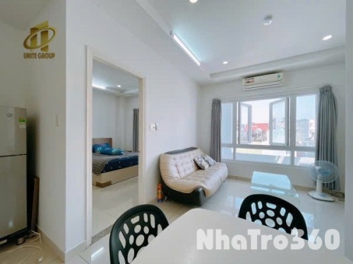 Cho thuê căn hộ 1PN Cửa sổ thoáng Q4 gần ĐH Luật, ĐH Nguyễn Tất Thành, cầu Tân Thuận, chợ 200