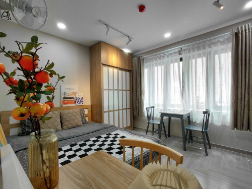 Cho thuê căn hộ Studio Cửa sổ lớn Q1 gần công viên 23 tháng 9, chợ Bến Thành, Ngã Năm Cống Quỳnh