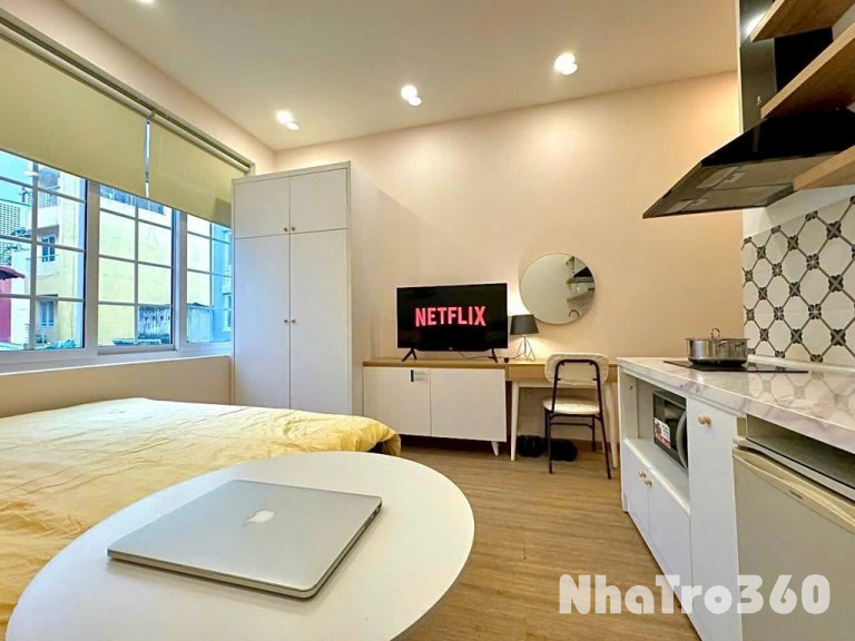Cho thuê studio quận 1, full nội thất, cửa sổ lớn